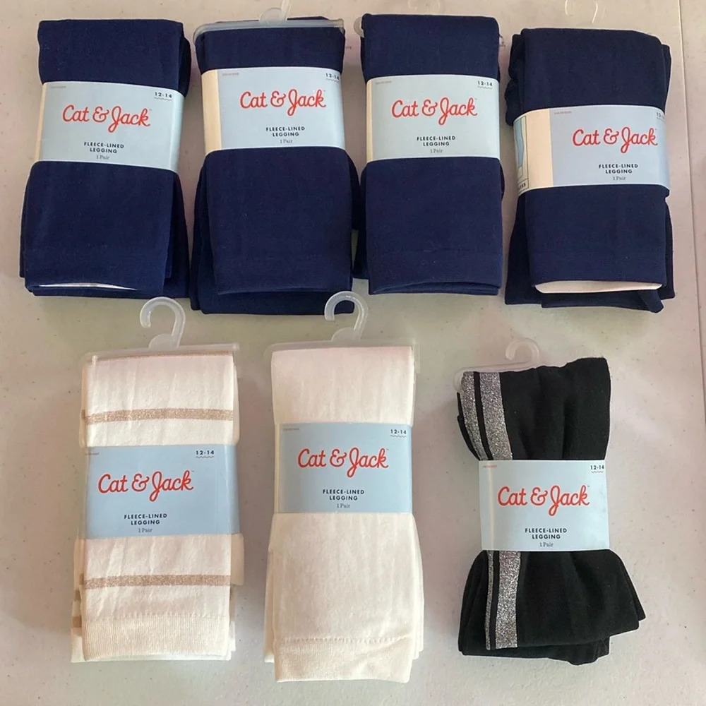 Cat & Jack Girls Leggings Size 12-14 7 total